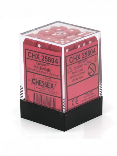 Würfel Opaque - Red (36 Stck)
