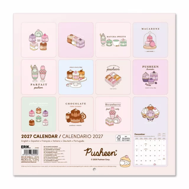 Kalender Pusheen 2027