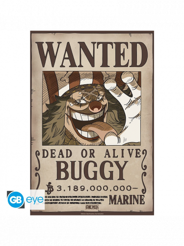 Poster One Piece - Wanted Buggy Wano