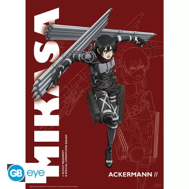 Plakat Angriff der Titanen - Levi und Mikasa (Set mit 2 Stück)