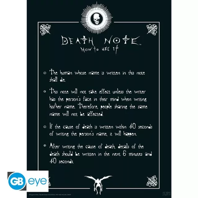 Poster Death Note - Light & Death Note (Set von 2 Stück)