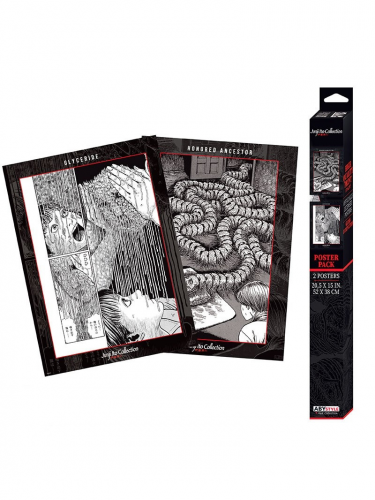 Poster Junji Ito - Chibi (Set aus 2 Stück)