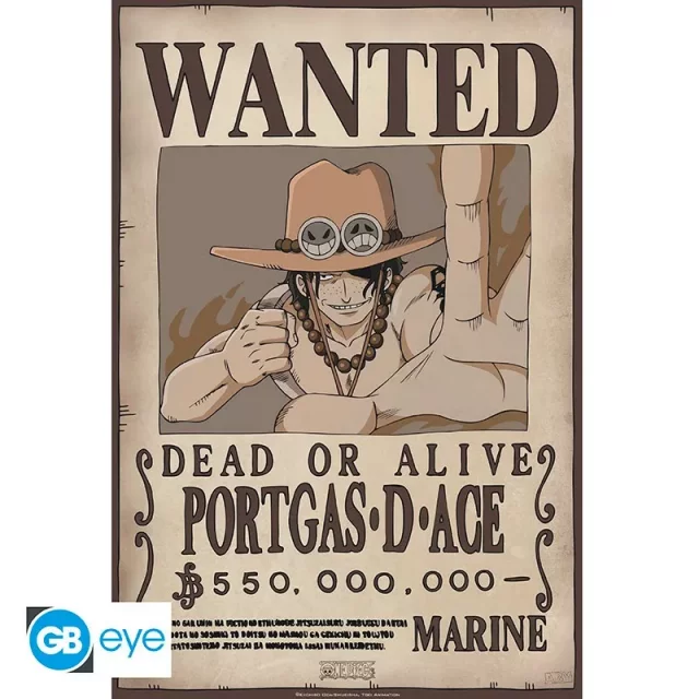 Plakat One Piece - Wanted Luffy & Ace (Set von 2 Stück)