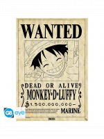 Poster One Piece - Wanted Luffy Parchment