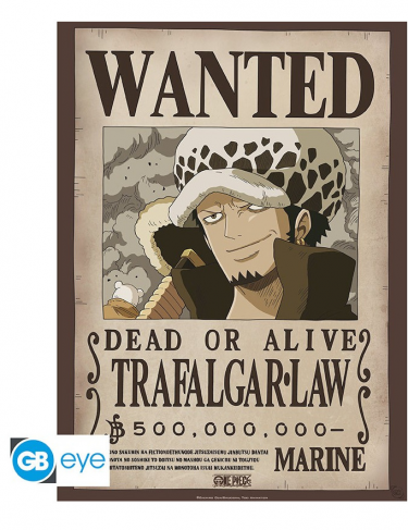 Poster One Piece - Wanted Trafalgar Law