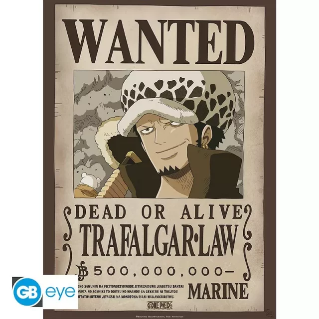 Plakat One Piece - Wanted Trafalgar Law