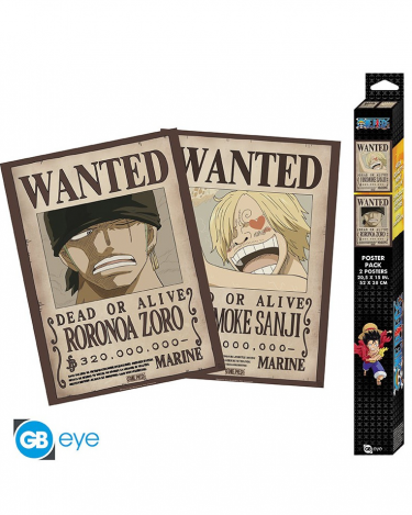 Poster One Piece - Wanted Zoro & Sanji (Set 2 St)