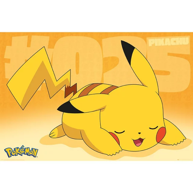 Plakat Pokemon - Pikachu Asleep