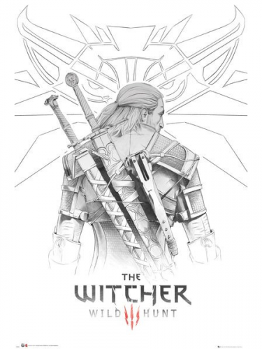 Poster Witcher - Geralt Sketch