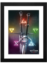 Gerahmtes Poster Witcher - Signs & Swords