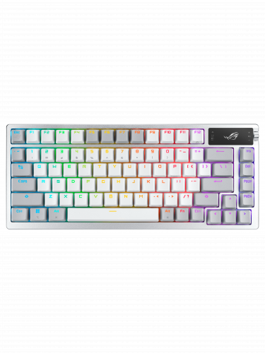 Gaming-Tastatur ROG Azoth MOONTHLIGHT WHITE (ROG MX Snow / PBT) - US International (PC)