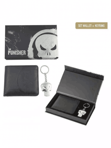 Geschenkset Marvel - The Punisher (Geldbörse, Schlüsselanhänger)