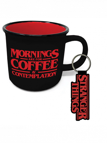 Stranger Things - Coffee And Contemplation Geschenkset (Tasse und Schlüsselanhänger)