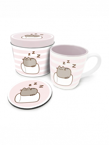 Geschenk-Set Pusheen - Pusheen-Dose (Tasse, Untersetzer)