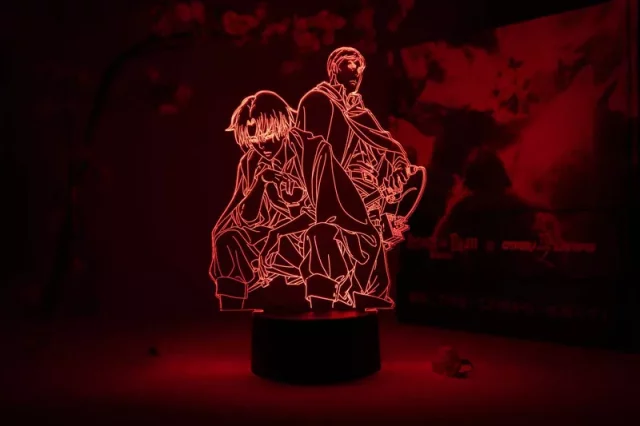Lampe Attack on Titan - Levi & Erwin Smith