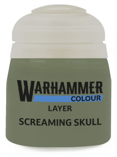 Warhammer Colour Layer Paint (Screaming skull) - Deckfarbe, grau