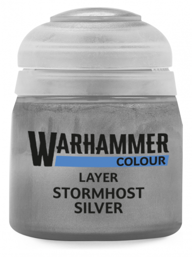 Warhammer Colour Layer Paint (Stormhost Silver) - Deckfarbe, Silber