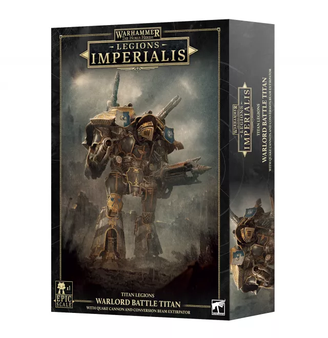 Warhammer: Horus Heresy - Legions Imperialis - Titan Legions - Warlord Titan with Quake Cannon and Conversion Beam Extirpator - Brettspiel