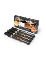 Set von Farbmarkern AK - Metallic liquid markers