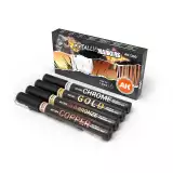 Set von Farbmarkern AK - Metallic liquid markers - AK-Interactive