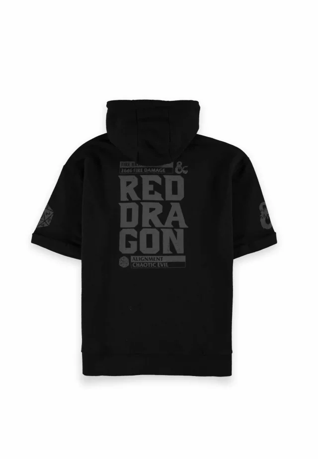 Hoodie Dungeons and Dragons - Roter Drachen (kurze Ärmel)