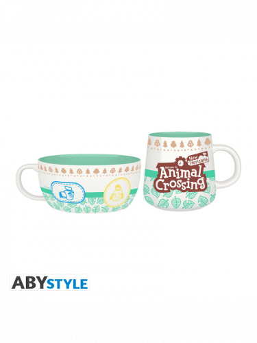 Frühstücksset Animal Crossing - Breakfast (Schüssel, Tasse)