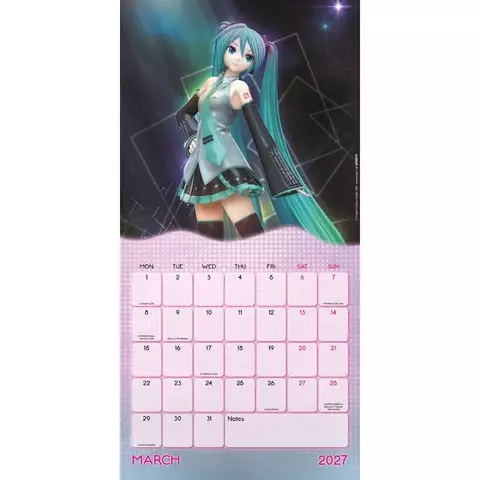 Geschenkset Hatsune Miku - Kalender 2027, Notizbuch, Kugelschreiber