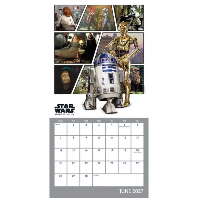 Geschenkset Star Wars - Kalender 2027, Notizbuch, Kugelschreiber