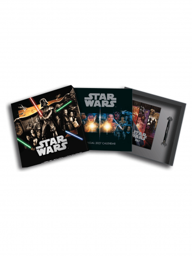 Geschenkset Star Wars - Kalender 2027, Notizbuch, Kugelschreiber