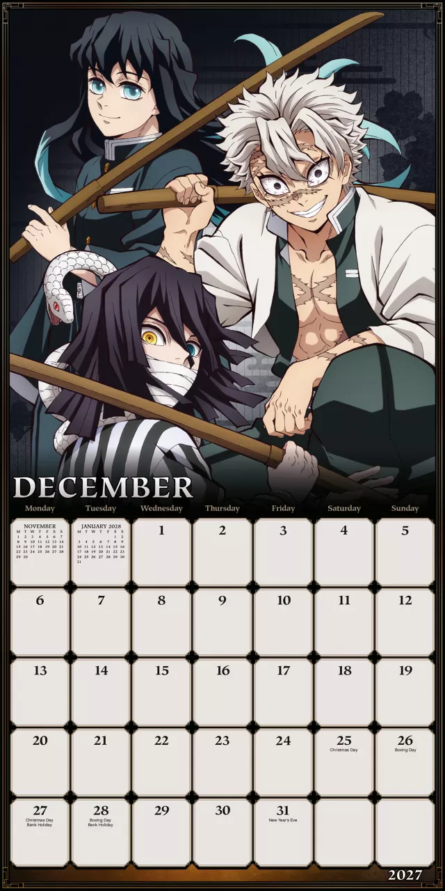 Kalender Demon Slayer 2027 - Anime
