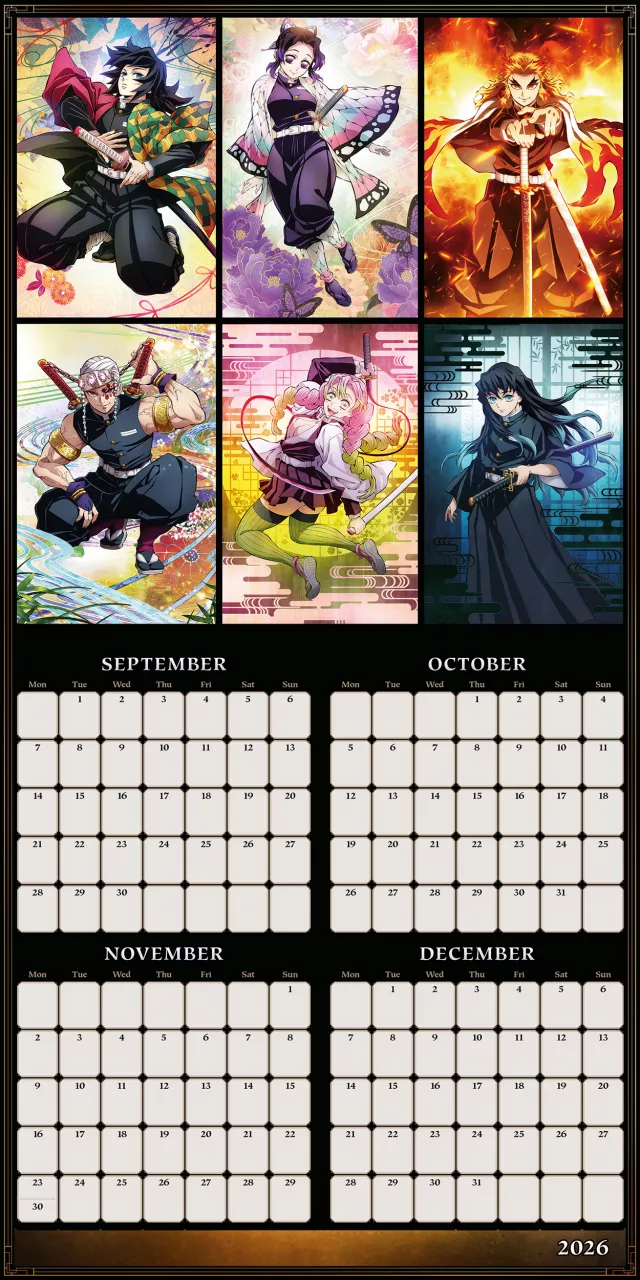 Kalender Demon Slayer 2027 - Anime