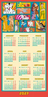 Kalender Disney Classics - Family Organiser 2027 (+ Sticker) - Disney-Märchen