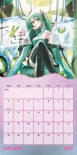 Kalender Hatsune Miku 2027 - Anime
