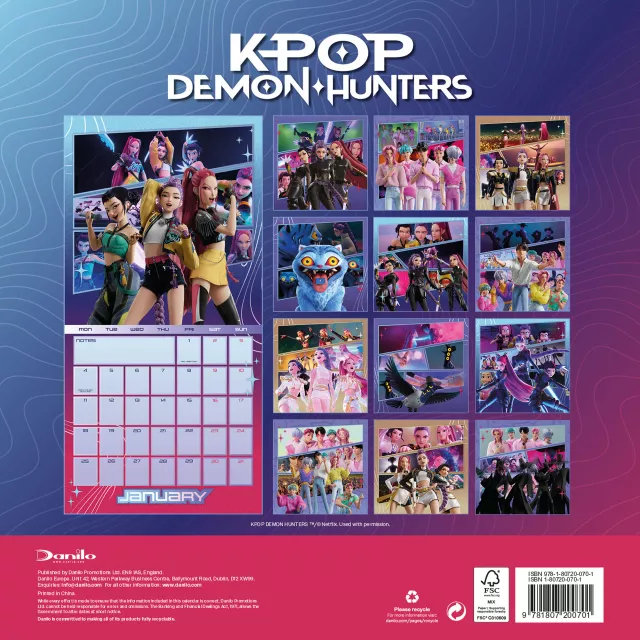 Kalender KPop Demon Hunters 2027 (16 Monate)