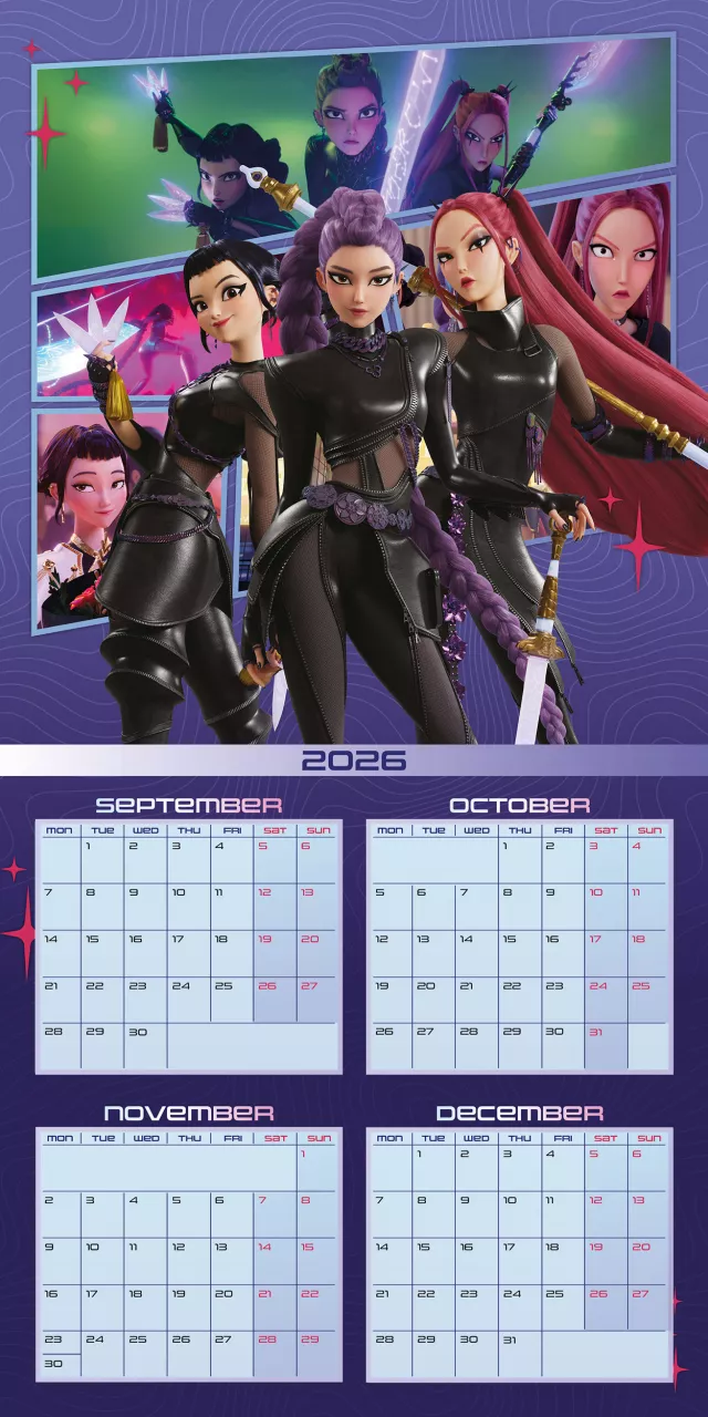 Kalender KPop Demon Hunters 2027 (16 Monate)