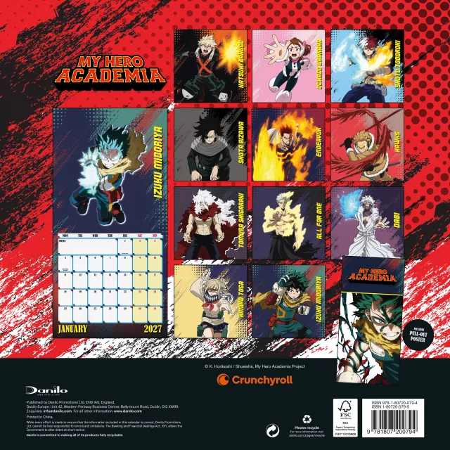Kalender My Hero Academia 2027 - Anime