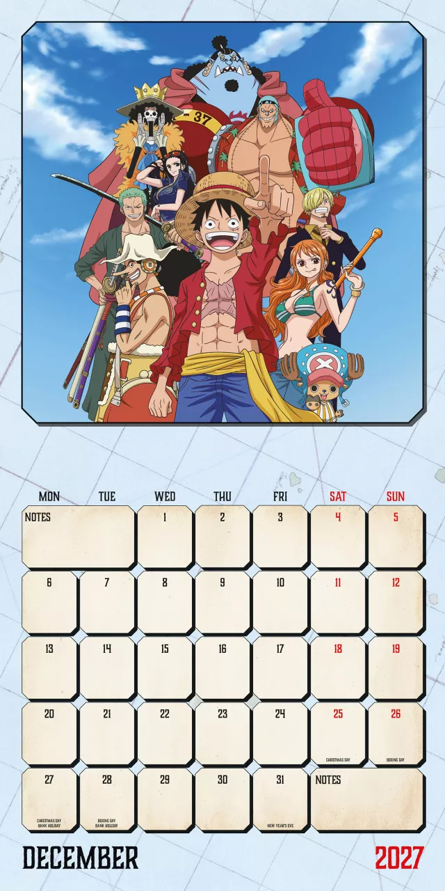 Kalender One Piece 2027 - Anime