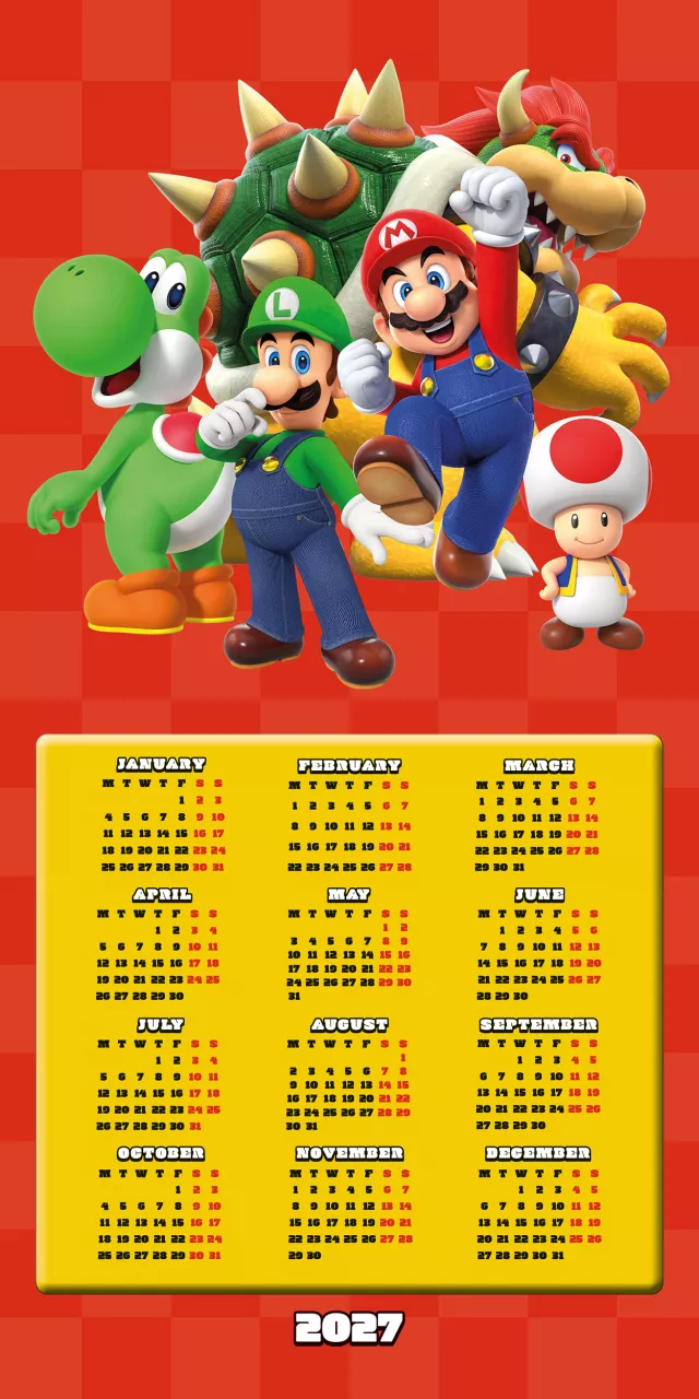 Kalender Super Mario 2027