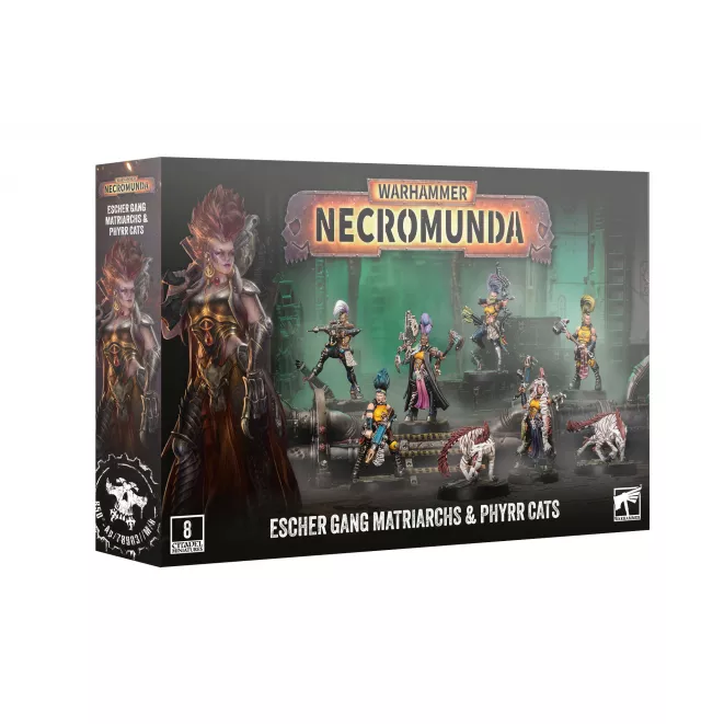 Warhammer: Necromunda - Escher Gang Matriarchs & Phyrr Cats (8 Figuren) - Brettspiel