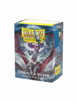 Kartenhüllen Dragon Shield - Dual Sleeves Matte Blue Silver (25th Special Edition) (100 Stck)