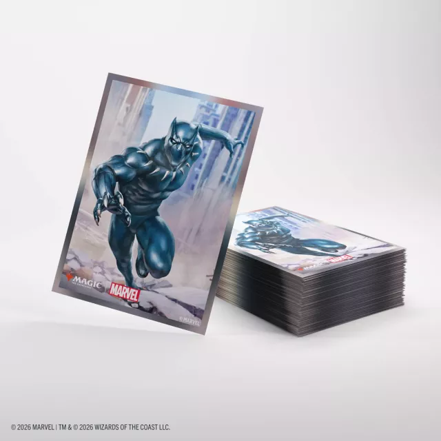 Schutzhüllen für Karten Gamegenic - Marvel Super Heroes - Premium Double Sleeving Black Panter (105 Stk.) - Magic The Gathering