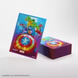Schutzhüllen für Karten Gamegenic - Marvel Super Heroes - Premium Double Sleeving Captian America, Team Leader (105 Stk.) - Magic The Gathering