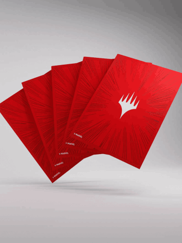 Schutzhüllen für Karten Gamegenic - Marvel Super Heroes - Premium Double Sleeving Comic Burst Red (105 Stk.)