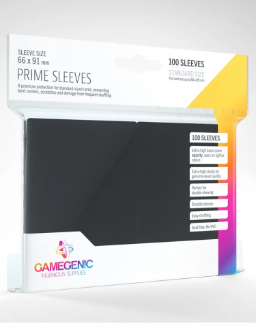 Kartenhüllen Gamegenic - Prime Sleeves Black (100 Stück)