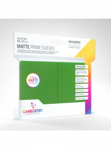 Kartenhüllen Gamegenic - Prime Sleeves Matte Green (100 Stück)