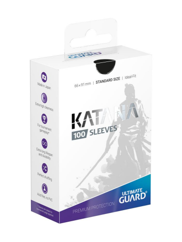 Kartenhüllen Ultimate Guard - Katana Sleeves Standard Size Black (100 Stück)