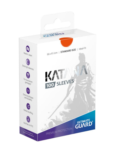 Schutzverpackung für Karten Ultimate Guard - Katana Sleeves Standard Size Orange (100 stk)