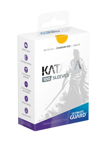 Kartenhüllen Ultimate Guard - Katana Sleeves Standard Size Yellow (100 Stück)