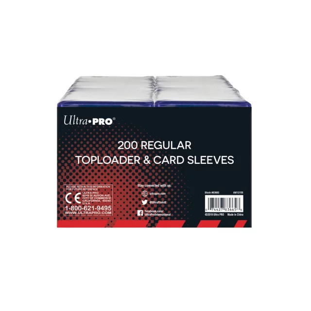 Schutzhüllen für Karten Ultra Pro - Regular Toploaders & Card Sleeves (200 + 200 Stk.)