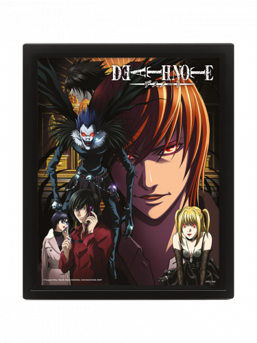 Gerahmtes Poster Death Note - Connected By Fate 3D (lentikulär)